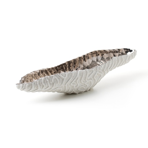 [101008154] Coralreef, Fossilia Centerpiece, Platinum (Coal Black,21x29x6 H CM, Shagreen)