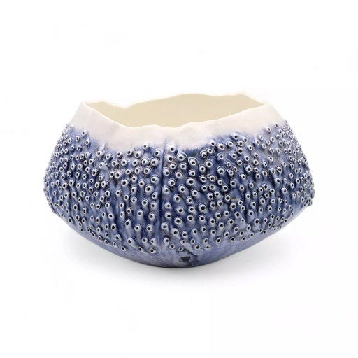 [10200110196] Oceano - Porifera Porcelain Bowl, Blue/Violet (Gold,DIA 14CM, Porcelain)