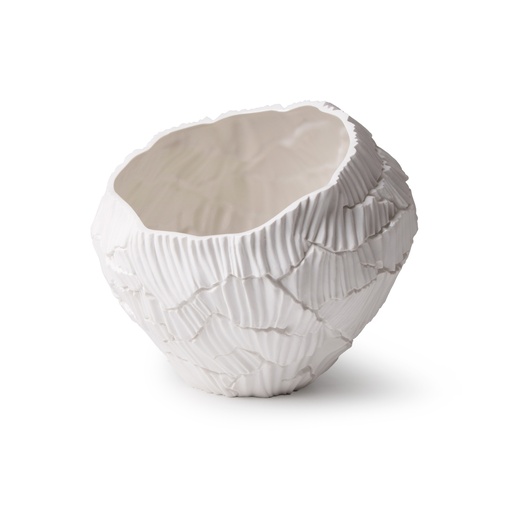 [10200110198] Zefiro, Anemos Porcelain Bowl, White (White/Gold,13x48x10H CM, Porcelain)