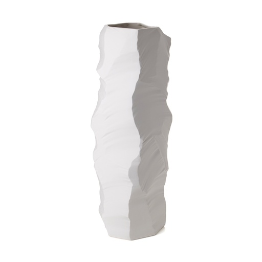 [1070022628] Artika 2, Porcelain Vase, White (White/Blue,17x20x38 H CM, Porcelain)