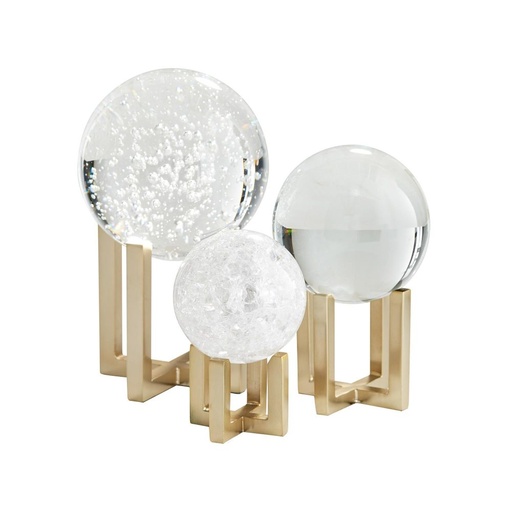 [107004327] Macarthur Sculptures, Set Of 3
 (White,20x10x60H CM, Porcelain)