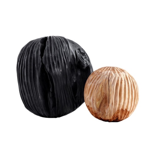 [107004333] Uberto Sculpture, Set Of 2
 (Black/Cream,30x30H&20x20H cm, Ceramic)