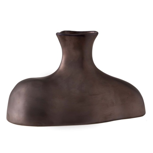 [1070022645] Tilbury Vase
 (Cream,23X23X17 H CM, Polished Brass)