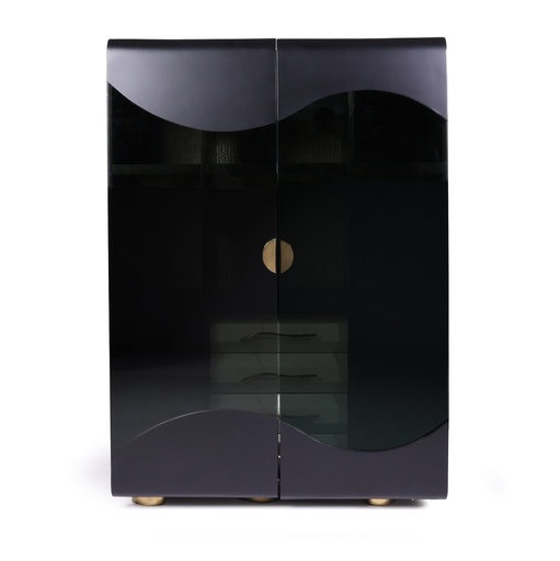 [201002083] Mavros Cabinet (Black/Grey,8x16x21 H CM, Stone)