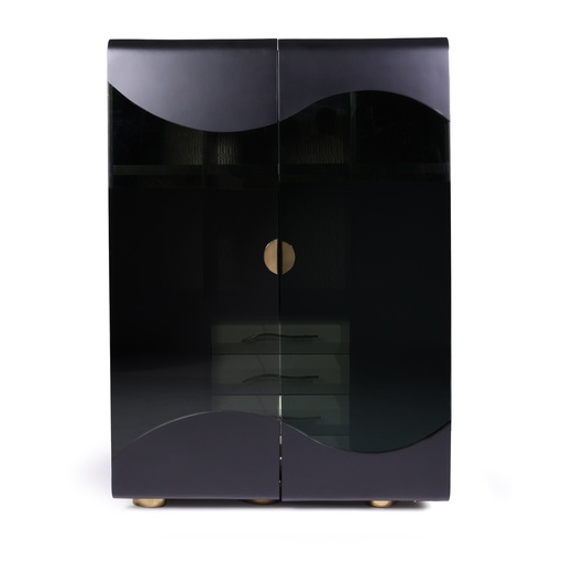 [201002083] Mavros Cabinet (Cream,110x250x80H CM, Shagreen)