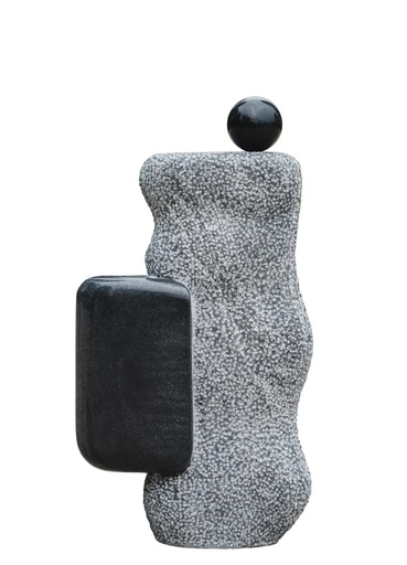[107004334] Ilisha 03 Sculpture (Amber Glass,51.5x13x27, Marble)