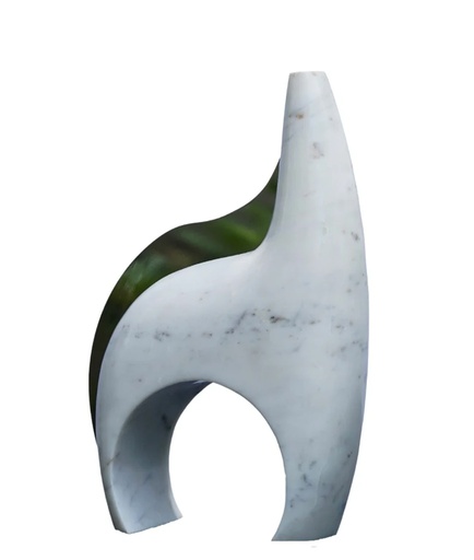 [107004336] Ida 02 Sculpture (White,4x16x44 H CM, Porcelain)