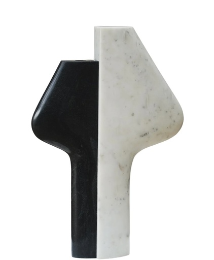 [107004340] Inika 05 Sculpture (Black/Gold,31x30.5x8.9, Stone/Brass)