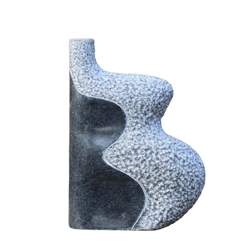 [107004341] Stone Mini 1 Sculpture (Black/Gold,31x30.5x8.9, Stone/Brass)