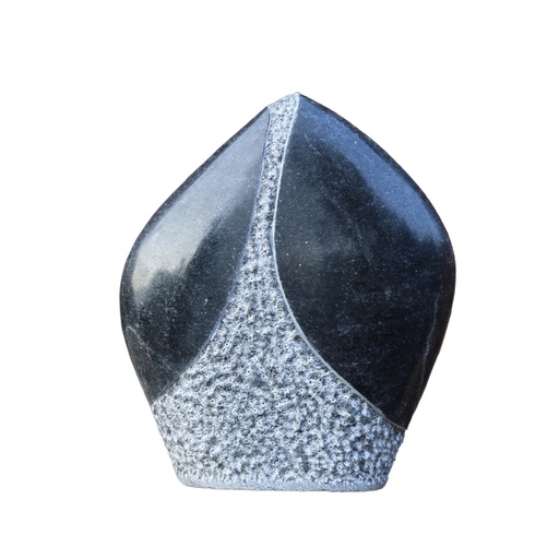[107004345] Stone Mini 5 Sculpture (Black/Gold,31x30.5x8.9, Stone/Brass)
