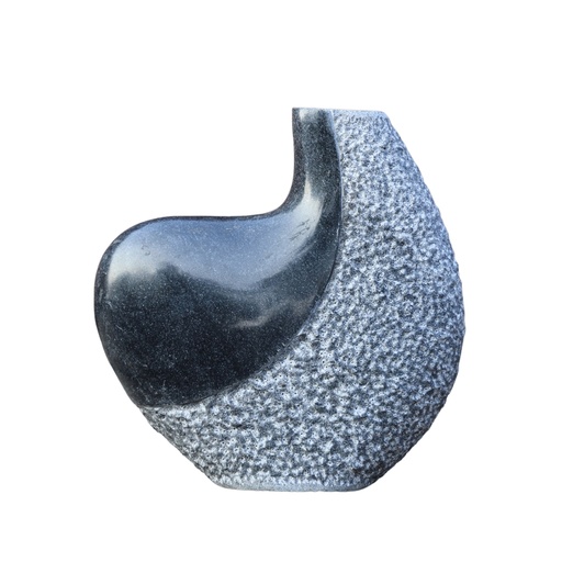 [107004346] Stone Mini 6 Sculpture (Black/Gold,31x30.5x8.9, Stone/Brass)