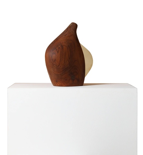 [107004352] Wood Mini - 5 Sculpture (Black/Gold,31x30.5x8.9, Stone/Brass)