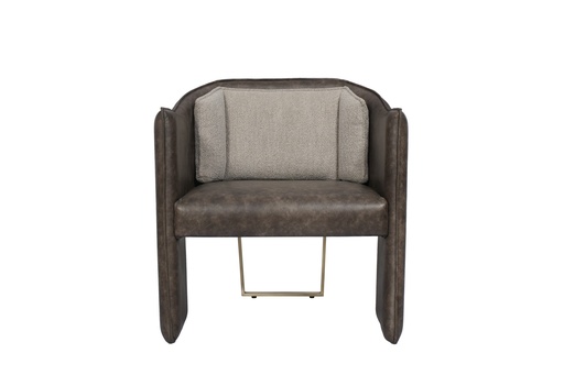 [206000337] Arm Chair
Ss 304 With Leather Finish  (Tiger Eye Top,W32.5xL150xH82.5, Brass Metal Base / Tiger Eye Top )