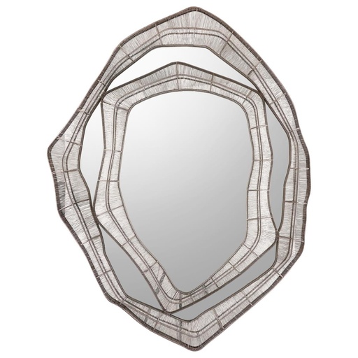 [208001225]  Enclave Mirror, Small
 (Gold,66x60x102H, Brass/Onyx)
