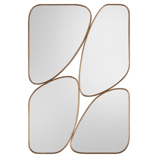 [208001233] Quadrant Mirror
 (Silver/White,85X97X102, Upholstered)