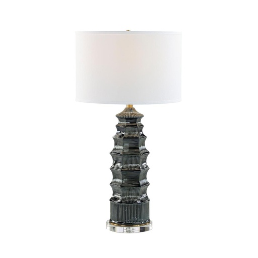 [110001527] Preto Table Lamp (White/Gold,13x48x10H CM, Porcelain)