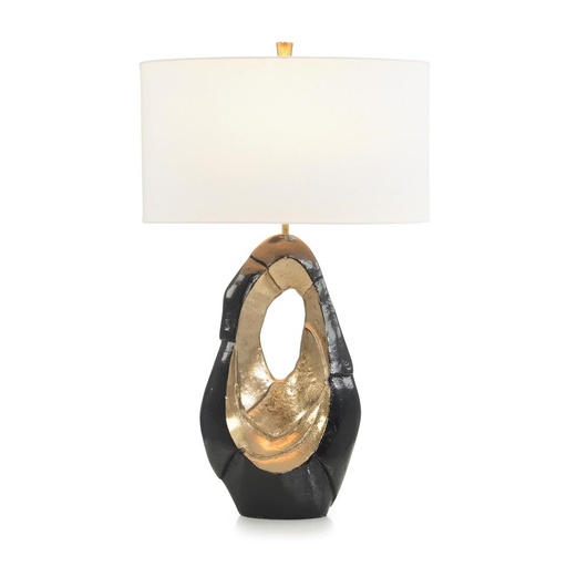 [110001528] Black And Metallic Gold Sculpture Lamp
 (Gold,W111xD5.71xH172, Molten)