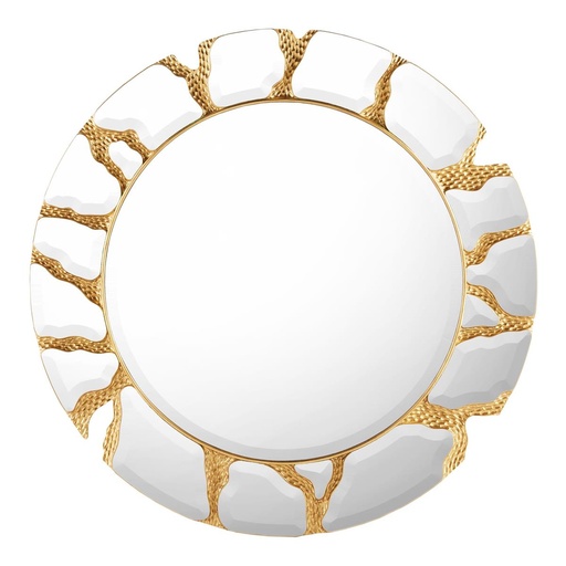 [208001328] Shatter Mirror, Gold
 (Gold,W40.005xD12.7xH40.005, Polished Brass)