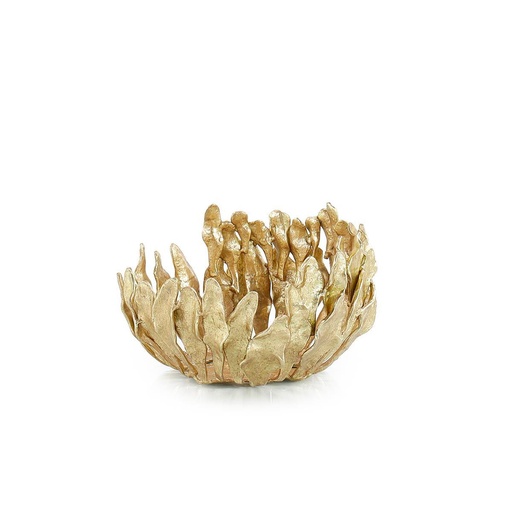 [10200110202] Plume Bowl, Small Brass

 (Cream,23X23X17 H CM, Polished Brass)