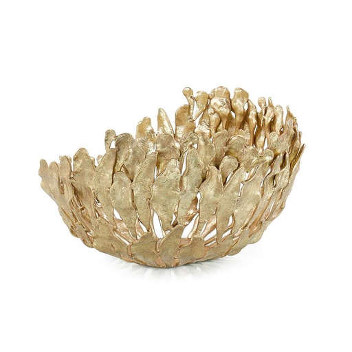 [10200110334] Plume Bowl, Large Brass

 (Emerald Green,W121.92xD35.56xH19.05, Champagne)