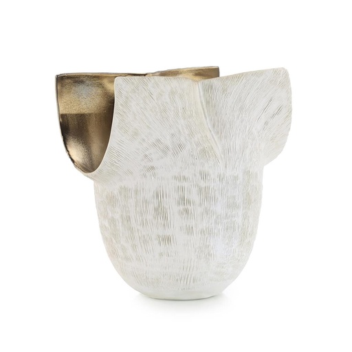 [1070022656] Arruga Vase, Large

 (Crystal Clear/Nickel,46X15X32 H CM, Nickel/Metal)