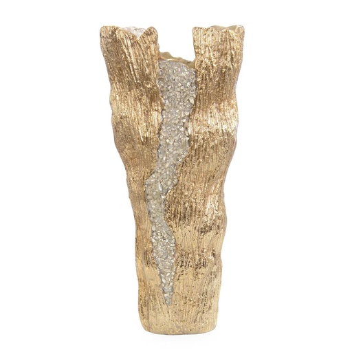 [1070022824] Cascade Vase, Large Brass

 (Brass,W26.035xD17.145xH55.245, Mercury Glass)