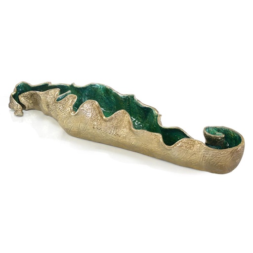 [10200110209] Verdure Bowl

 (White/Bronze,25X22X27 H CM, Porcelain)