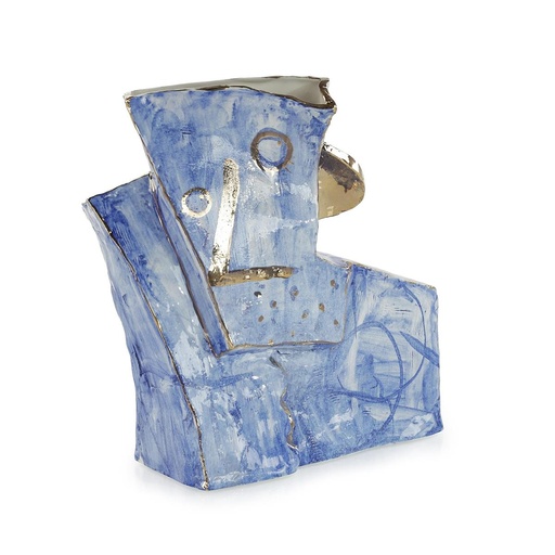 [1070022824] Abstraction Vase, Small

 (Blue,W30.48xD16.51xH31.115, Porcelain)