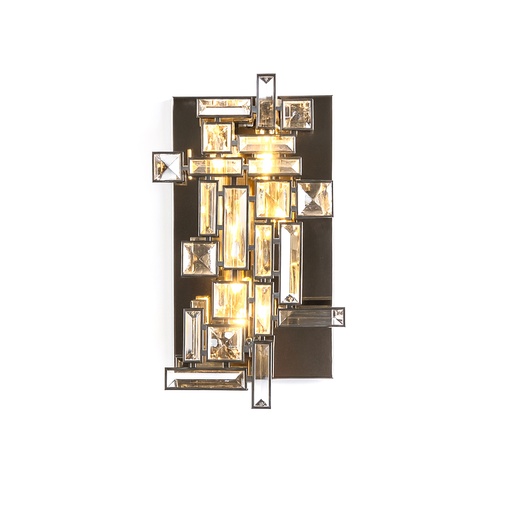 [207003172] Crystal Matrix (Golden Brass and Textured Glass,160xD15xH120, Brass)