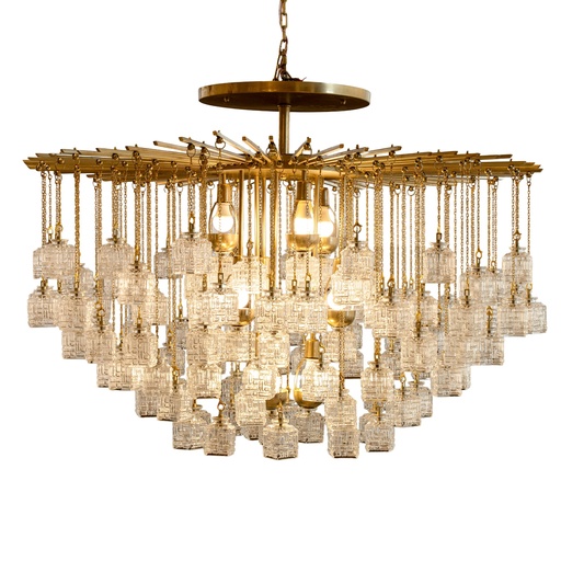 [207001251] Cascade Chandelier (Cream,110x250x80H CM, Shagreen)