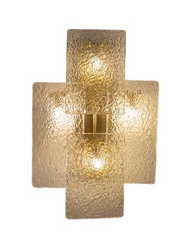 [207003178] Sconces Textured Glass (Silver/White,85X97X102, Upholstered)