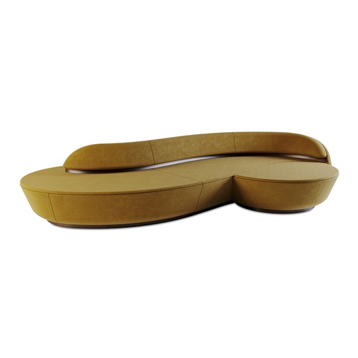 [64-307] Rusak Sofa (Gold,23x21x22H CM, Porcelain)