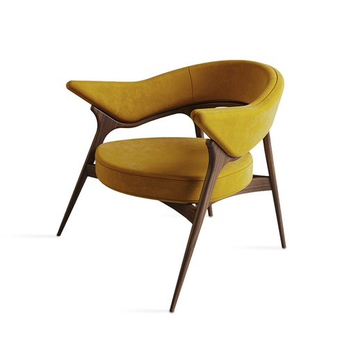[63-312 V2 OB] Andorinha Armchair (Orange,95x90x80H.cm, Upholstered)