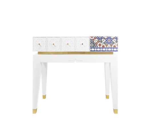 [21-202] El Ba’Ia Console (Brown/Black,1SS-90x81x75H 3SS-208x81x72H CT-130x70x37H ST-72x72x43H, Powder Coated Aluminum Frame)