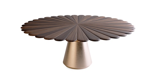 [31-109
] Goathi Dining Table (Dark,5x16x35 H CM, Bronze-Patina/Brass)