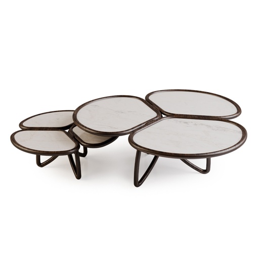 [32-602-01
] Roatan 70 Coffee Table (White,7x13x30 H CM, Porcelain)
