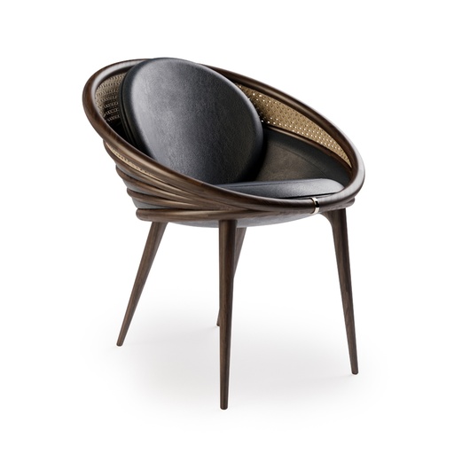 [61-704] Ndebele Chair (Brown/Black,1SS-90x81x75H 3SS-208x81x72H CT-130x70x37H ST-72x72x43H, Powder Coated Aluminum Frame)