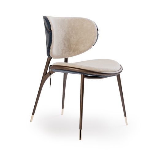 [61-310] Uchiwa Chair (White,7x13x30 H CM, Porcelain)