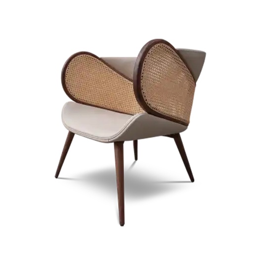 [63-119] Mudhif Armchair (Cream,18x33x8 H CM, Shagreen)