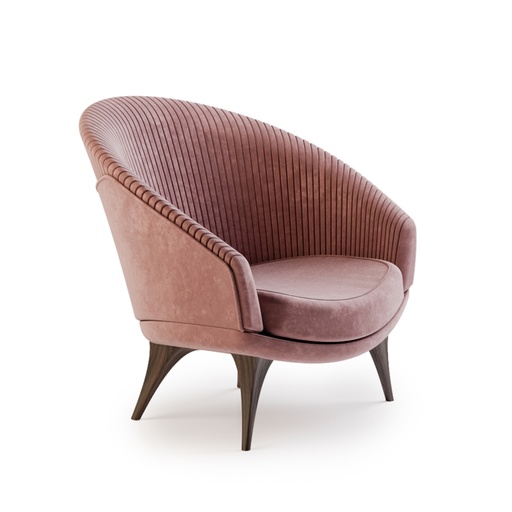 [63-510] Amaterasu Armchair (Cream,8x26x53 H CM, Bronze-Patina/Brass)