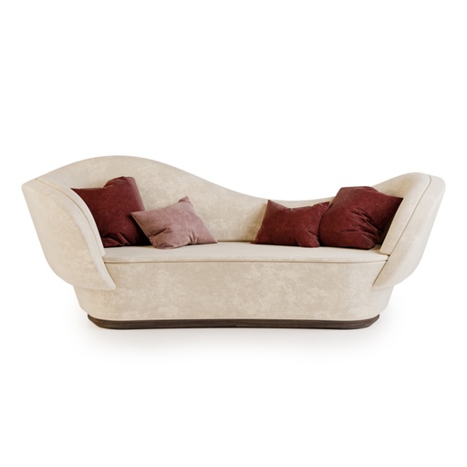 [64-120-01] Mousgoum / 2 Seat Sofa (White,25x25x48H CM, Porcelain)