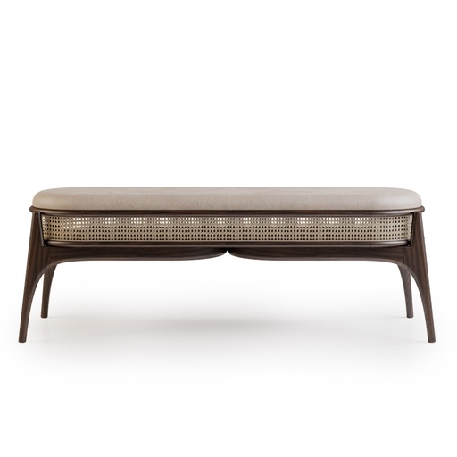 [67-119
] Mudhif Bench (Brown/Black,1SS-90x81x75H 3SS-208x81x72H CT-130x70x37H ST-72x72x43H, Powder Coated Aluminum Frame)