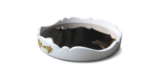 [103-304
] Haussmann/ Tray (Dark,5x16x35 H CM, Bronze-Patina/Brass)