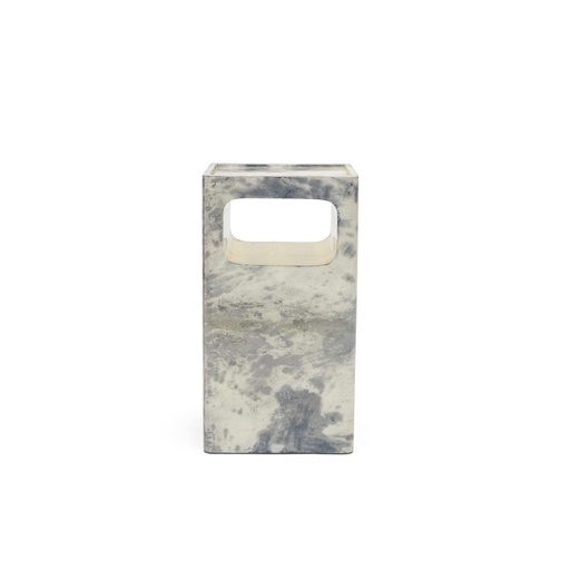[1040-PRG] Sardinia Side Table
(Reversed Grey Parchment) (White Grey Marble,Dia56x42x44 cm, Metal Polish -Distressed Brass)
