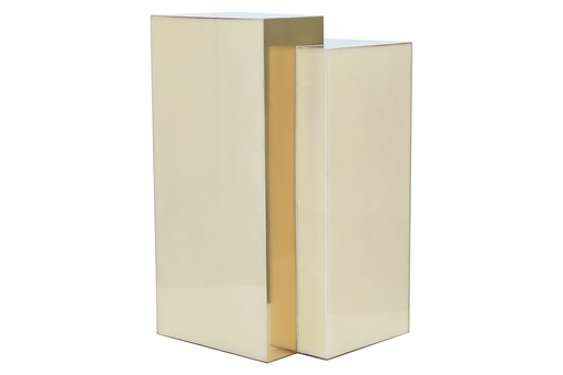 [1051-PN] Isoloa Side Table
(Natural & Polished Brass) (White Grey Marble,Dia56x42x44 cm, Metal Polish -Distressed Brass)