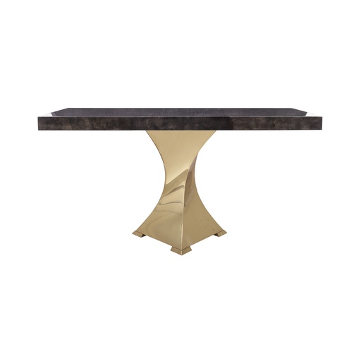 [S-4001-BP] Twister Table
(Brass Polished) (Cream,33x150x90 H CM, Shagreen/Brass )