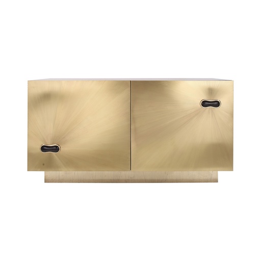 [7010-2DOORCABINET] Jewel Specimen 2-Door Cabinet (37x160x100 H cm, Table top: Walnut wood veneer with matt finish. Legs: Available in Gold, Copper or Silver leaf with gloss finish.)