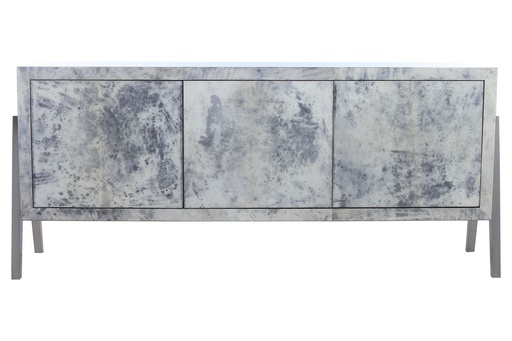 [7029] Gamba Buffet (Black/Green,3SS-220x74x75H 1SS-112x94x75H CT-90x90x40H CM, Powder Coated Aluminum Frame)