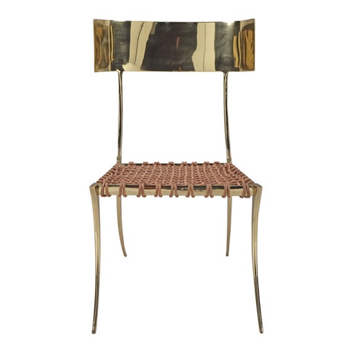 [9008-BP-ORIGINAL] Brass Klismos Chair
(Original) (Black/Mahogany,DT-213x107x74H DC-60x63x88H CM, Powder Coated Aluminum Frame)