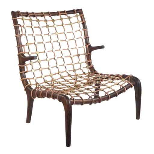[9014

(EPQ04)] Ebony Parquetry Club Chair (Grey,CC-80x85x77H ET-61x61x53H CM, Powder Coated Aluminum Frame)